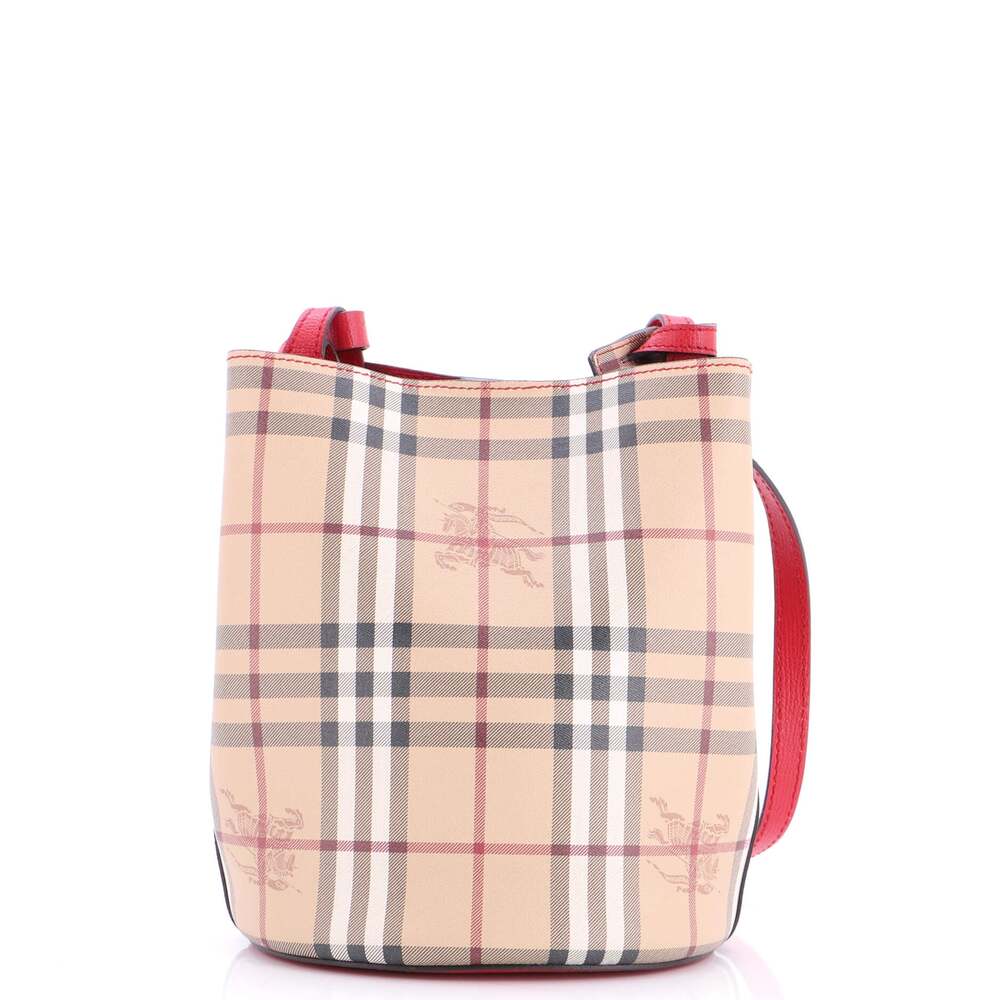 Burberry Lorne Bucket Bag Haymarket #254819B10B - Picture 3 of 6